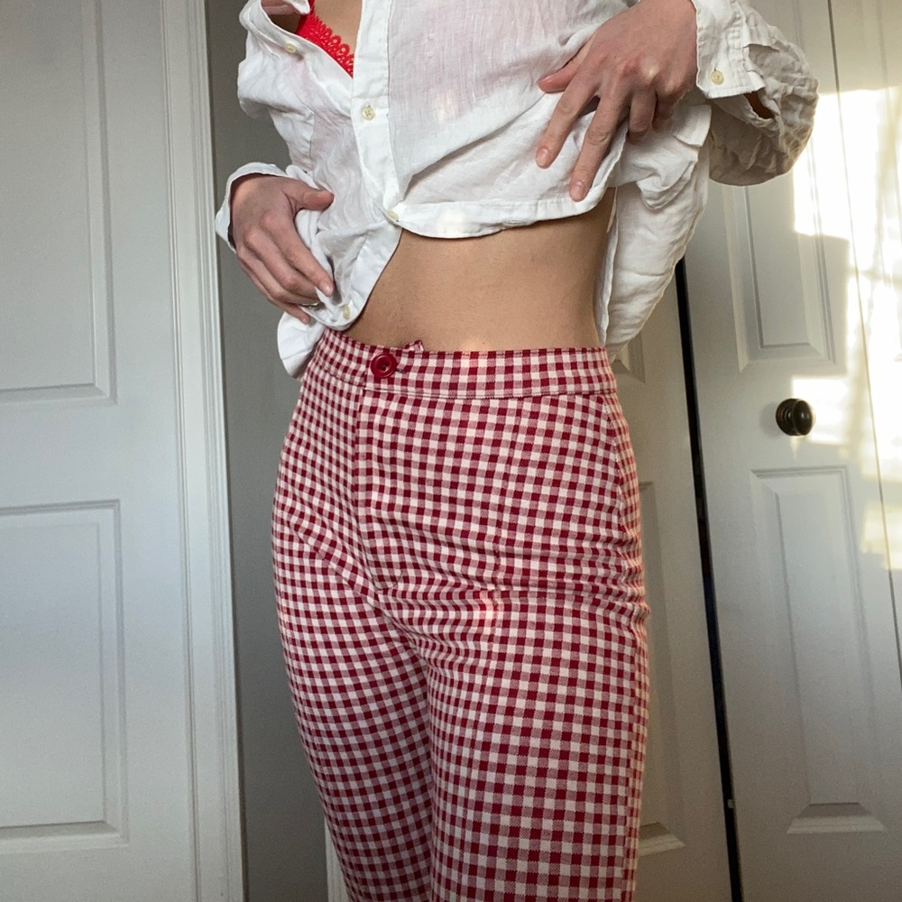 FREE PEOPLE plaid pants